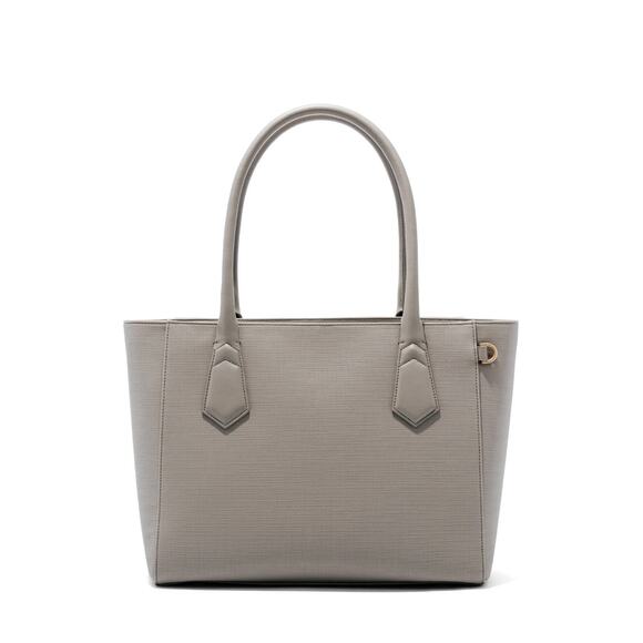 Dagne Dover Handbags - Dagne Dover Signature Classic Coated Canvas Tote New Bleecker Blush $265 Taupe